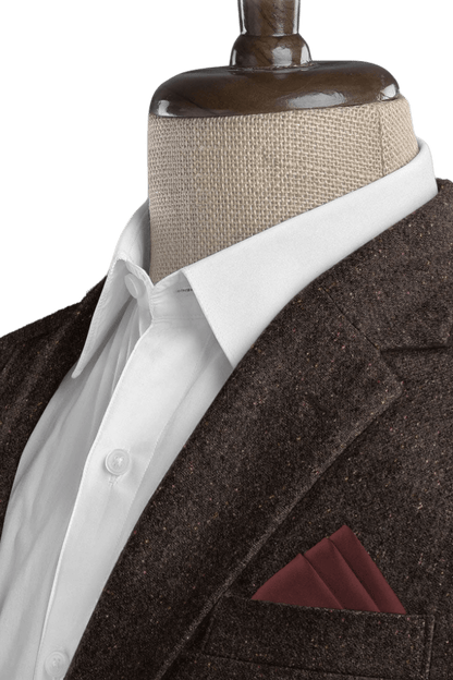 Brown Tweed Notch Lapel Suit