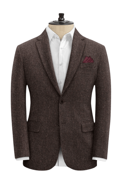 Brown Tweed Notch Lapel Suit