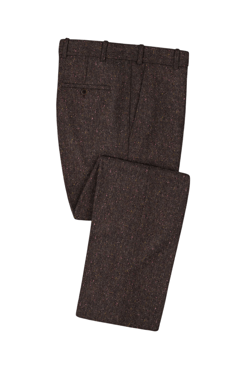 Brown Tweed Notch Lapel Suit