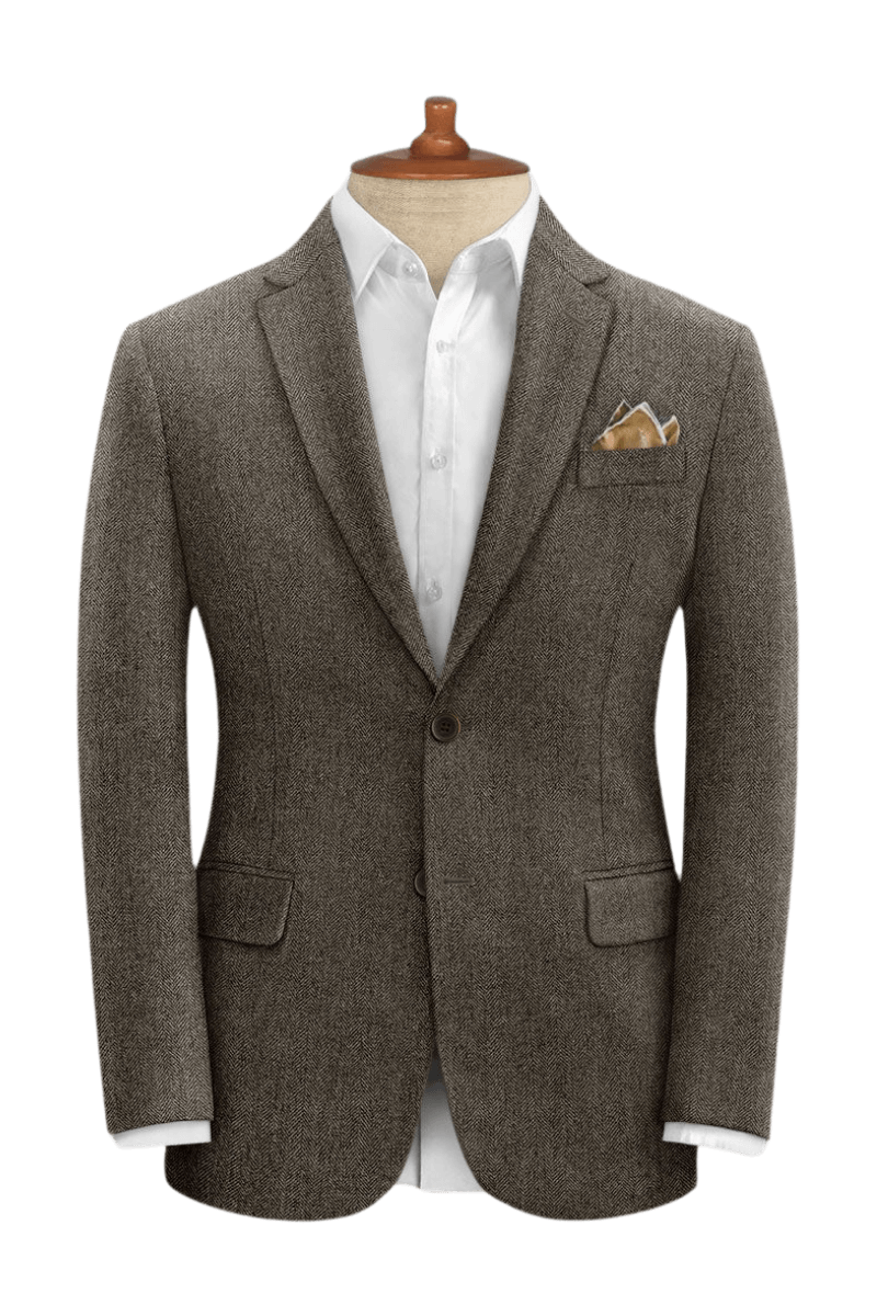 Brown Wool Double Vent Suit