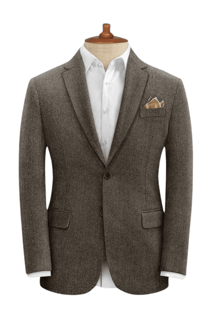 Brown Wool Double Vent Suit