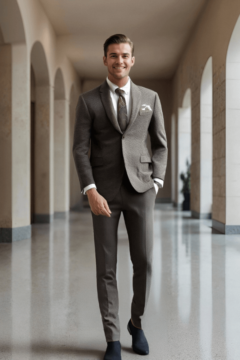 Brown Wool Double Vent Suit