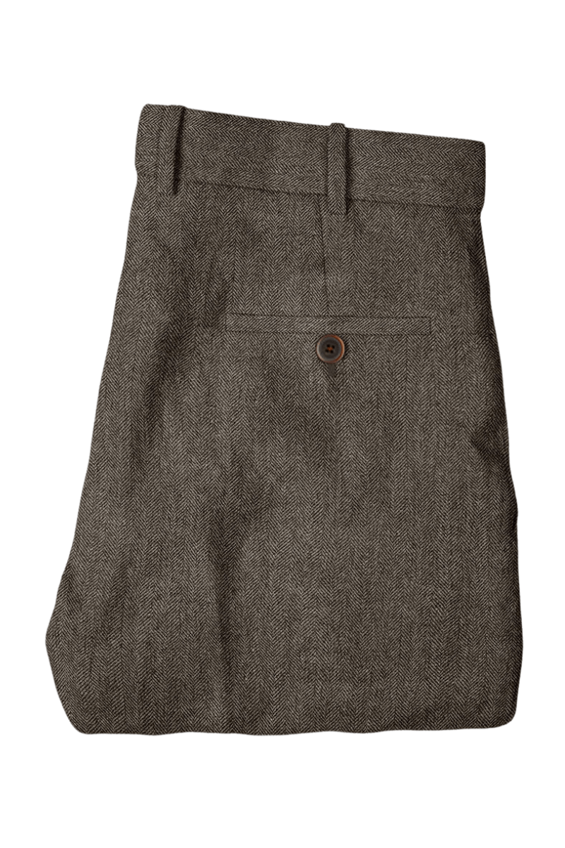 Brown Wool Double Vent Suit