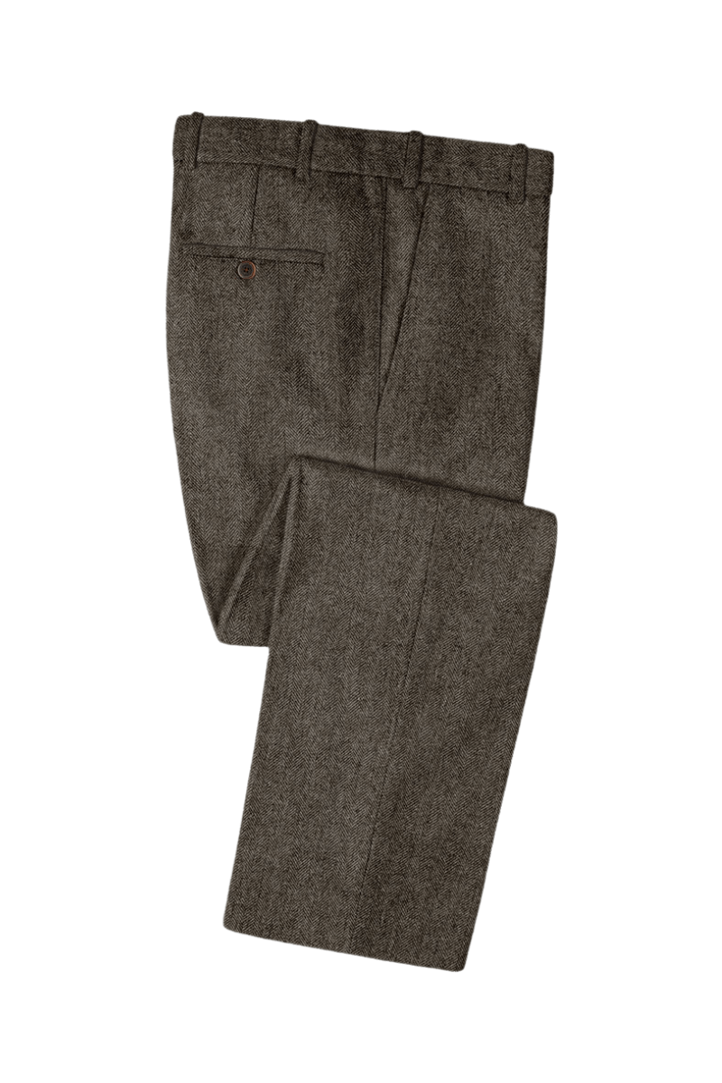 Brown Wool Double Vent Suit