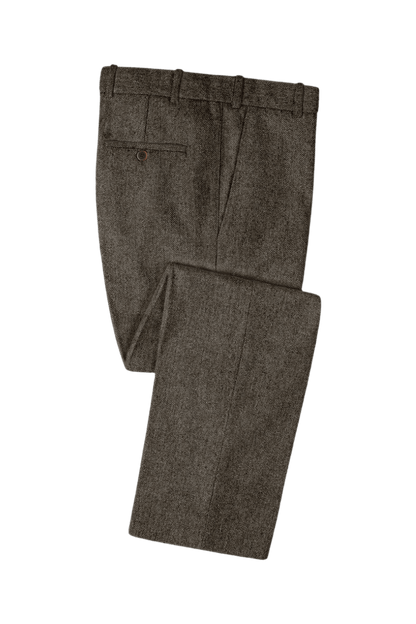 Brown Wool Double Vent Suit