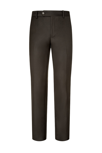 Traje de 2 piezas de corte regular y 2 botones en color marrón oscuro