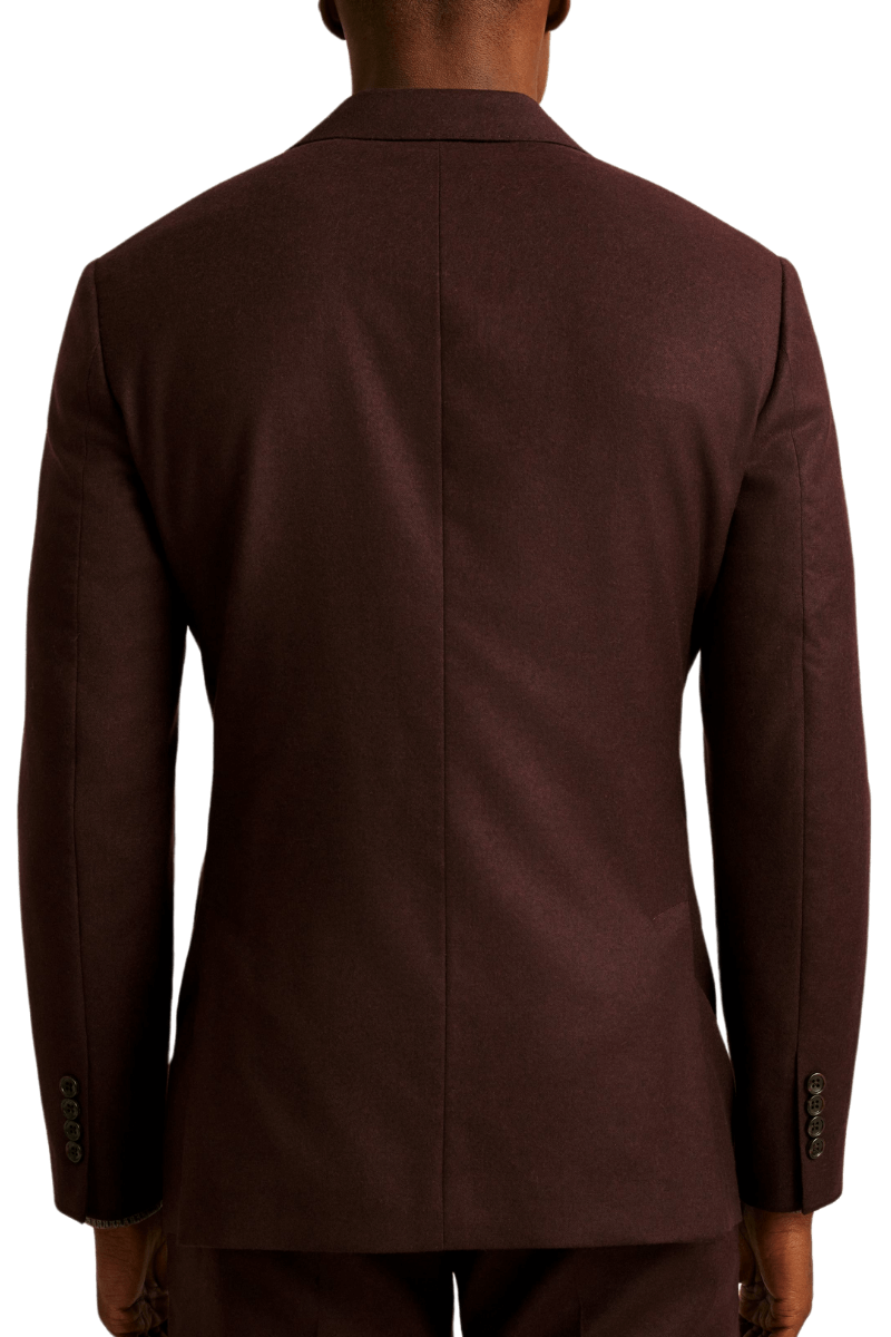 Burgundy Italian Linen Notch Lapel Suit