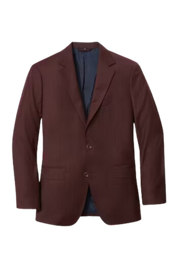 Burgundy Italian Linen Notch Lapel Suit