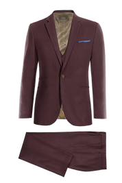 Burgundy Red Slim fit 3 piece 1-Button Suit