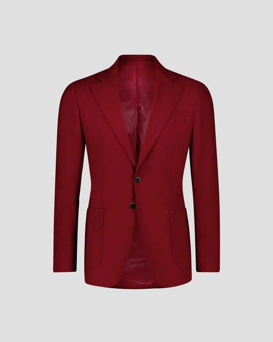 Red Notch Lapel Single-breasted Suit