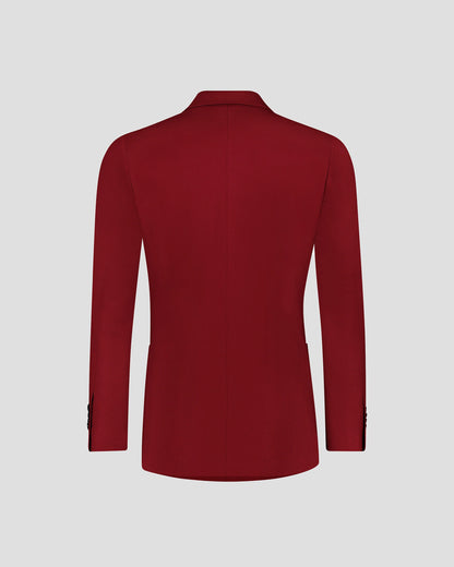 Red Notch Lapel Single-breasted Suit