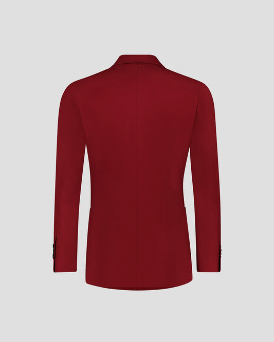 Red Notch Lapel Single-breasted Suit