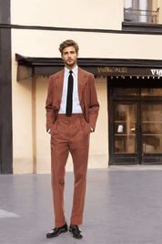 Camel Brown Slack 2 piece 2-Button Suit