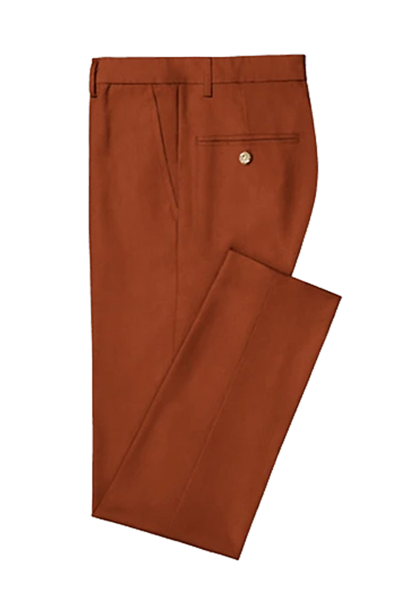 Caramel Brown Slim Fit 2 piece 2-Button Suit