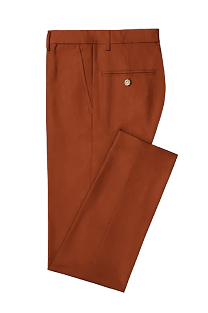 Traje de 2 piezas de corte entallado y 2 botones en color marrón caramelo