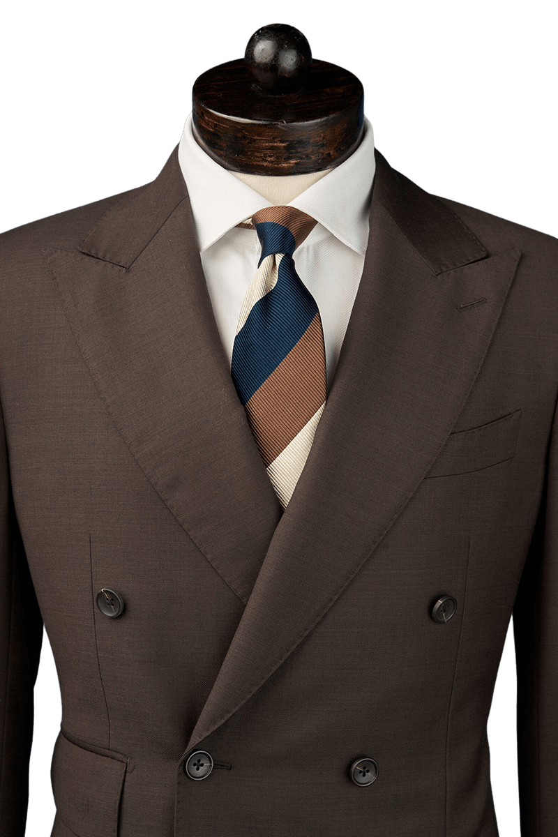 Dark Brown Classic Double Breast Suit