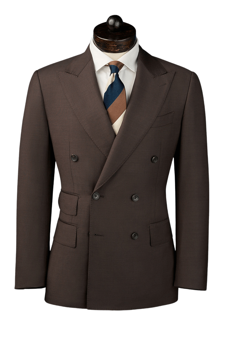 Dark Brown Classic Double Breast Suit