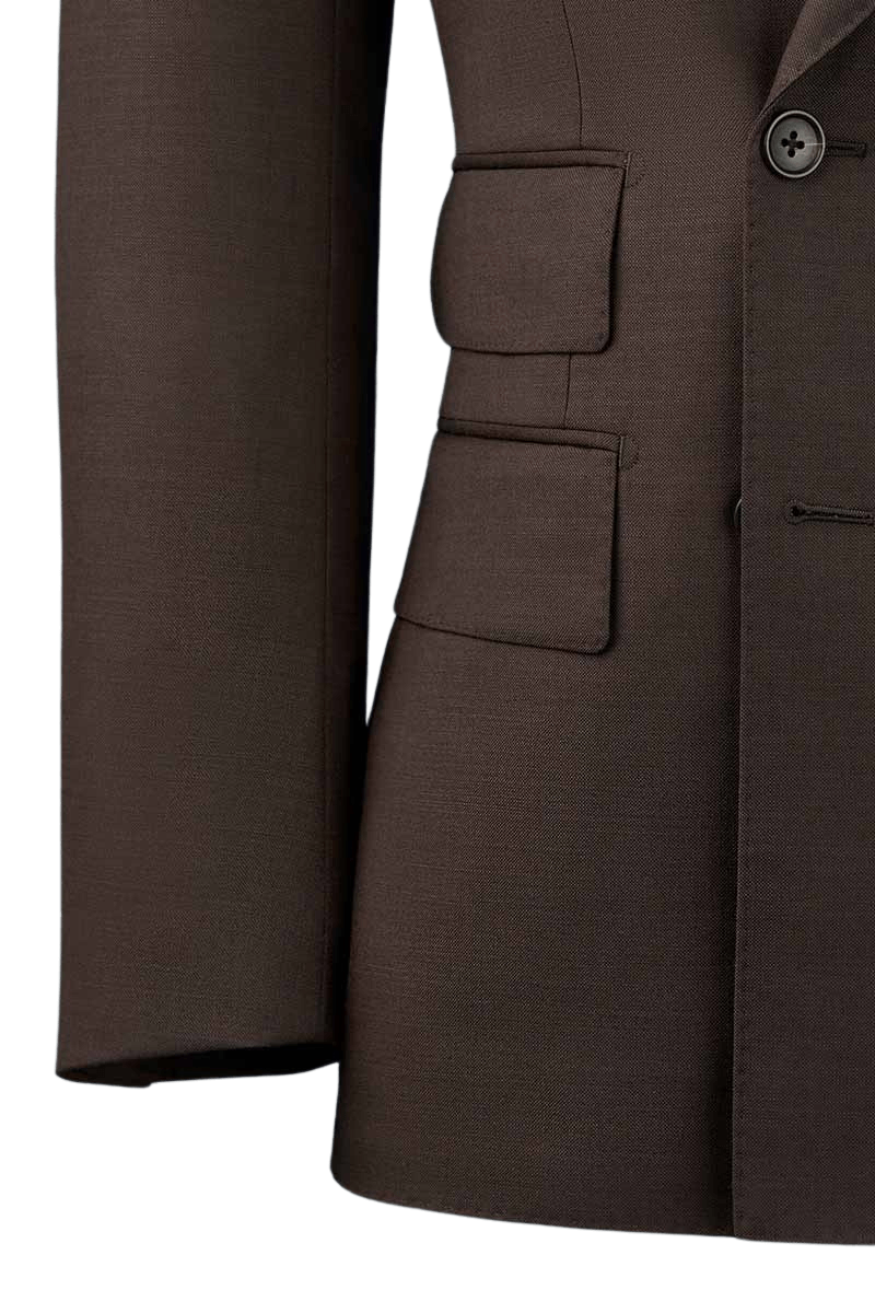 Dark Brown Classic Double Breast Suit