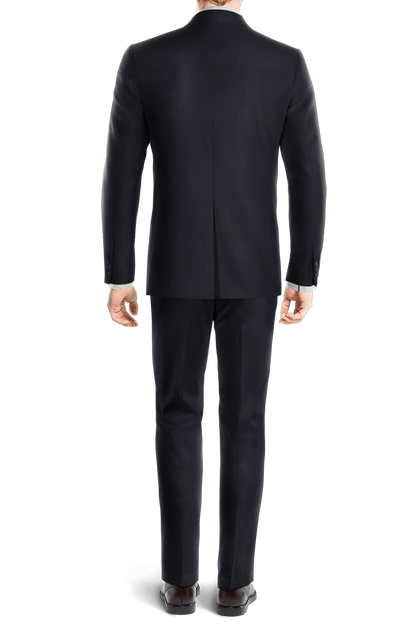 Dark Blue Pinstripe 2 Piece 2 Button Suit