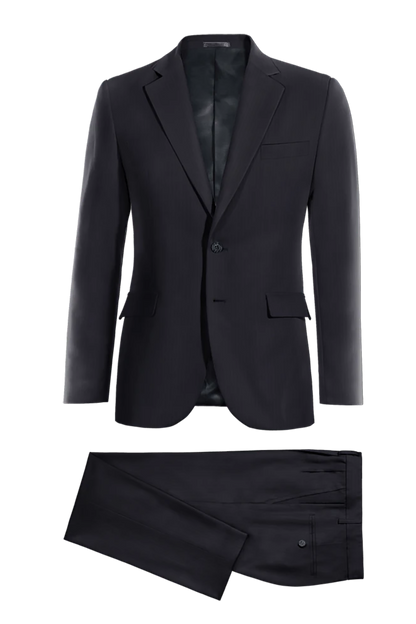 Dark Blue Pinstripe 2 Piece 2 Button Suit