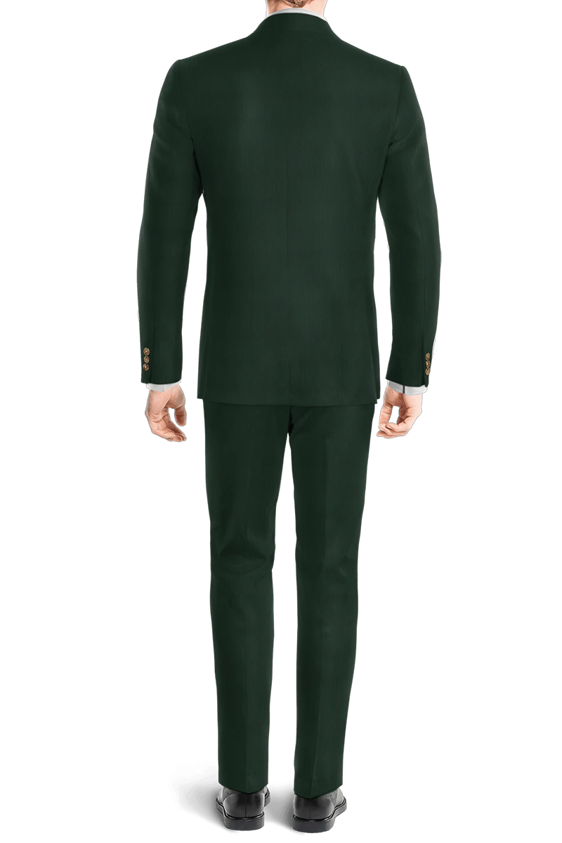 Dark Green Slim fit 3 piece 1-Button Suit