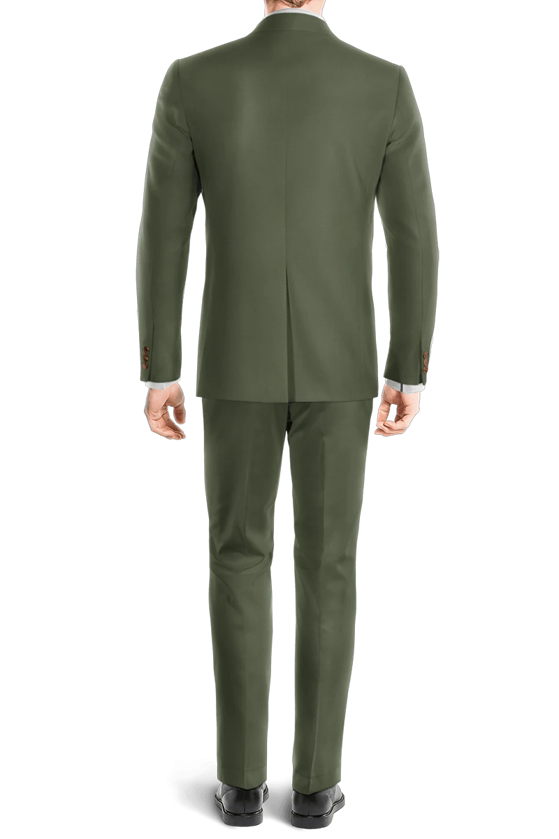 Dark Green Slim fit 3 piece 2-Button Suit