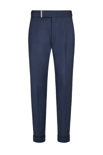 Traje ajustado de 2 piezas y 2 botones en azul denim