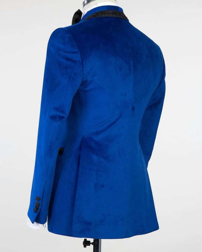 Royal Blue single button Shawl Lapel 2-piece Suit