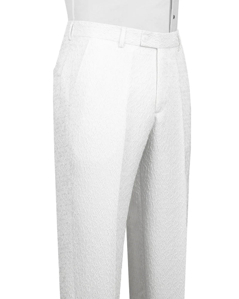 Red Asymmetric White Jacquard Peak Lapel 2-Button 2-Piece Suit