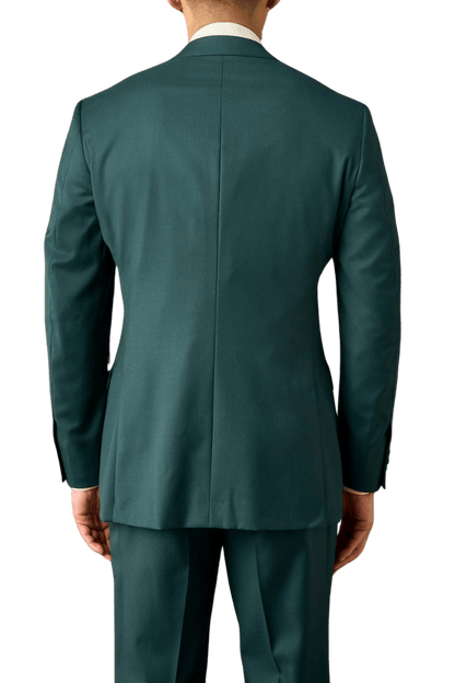 Green Half Canvas Notch Lapels Suit