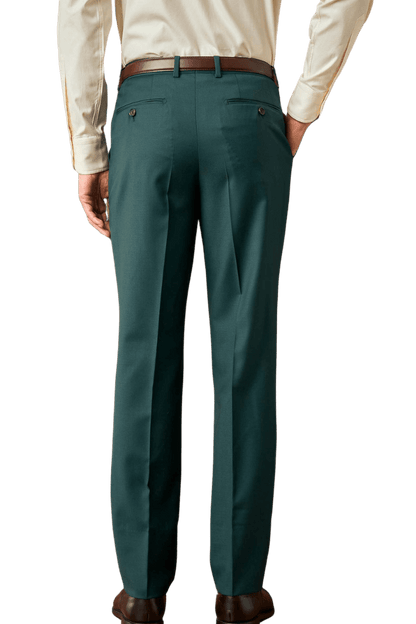 Green Half Canvas Notch Lapels Suit