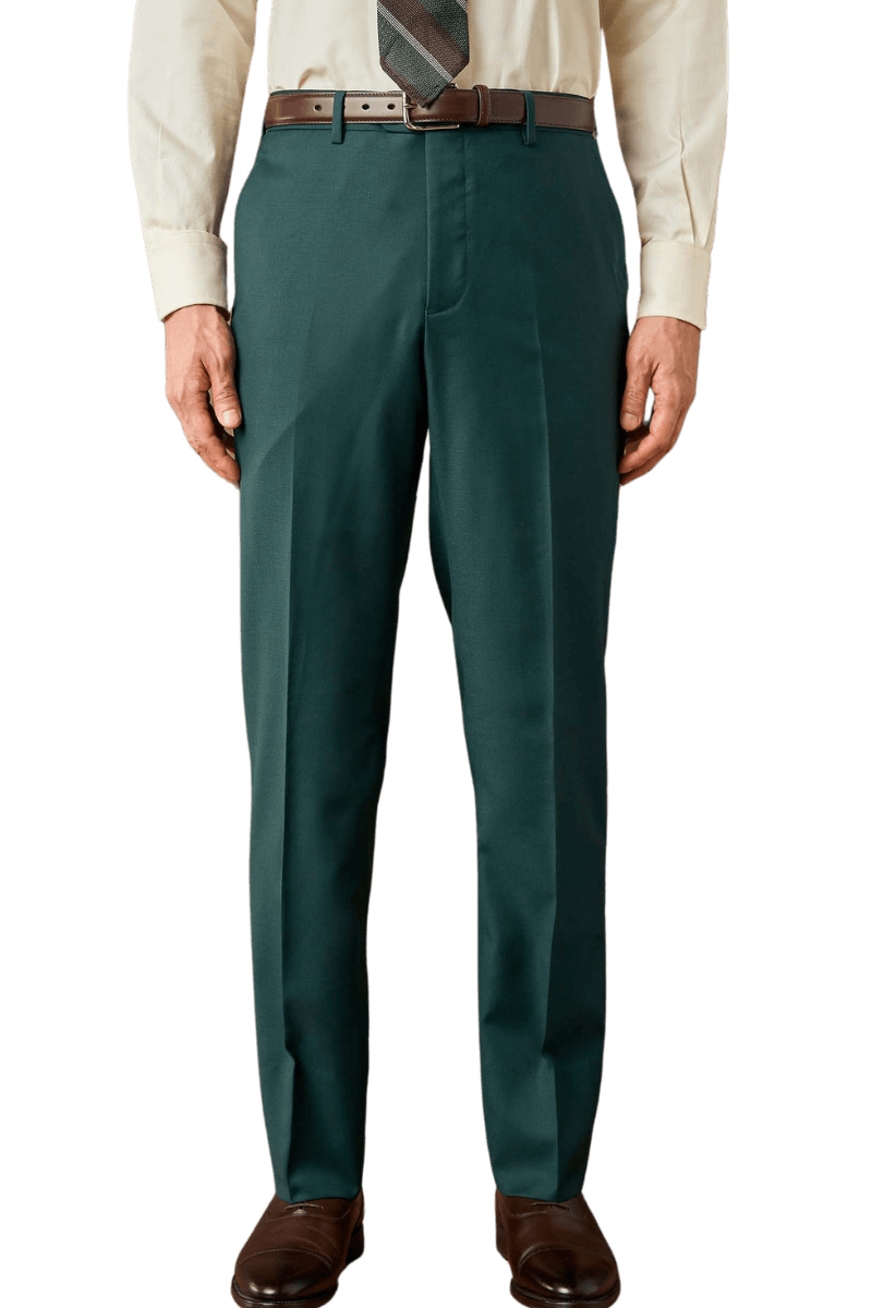 Green Half Canvas Notch Lapels Suit