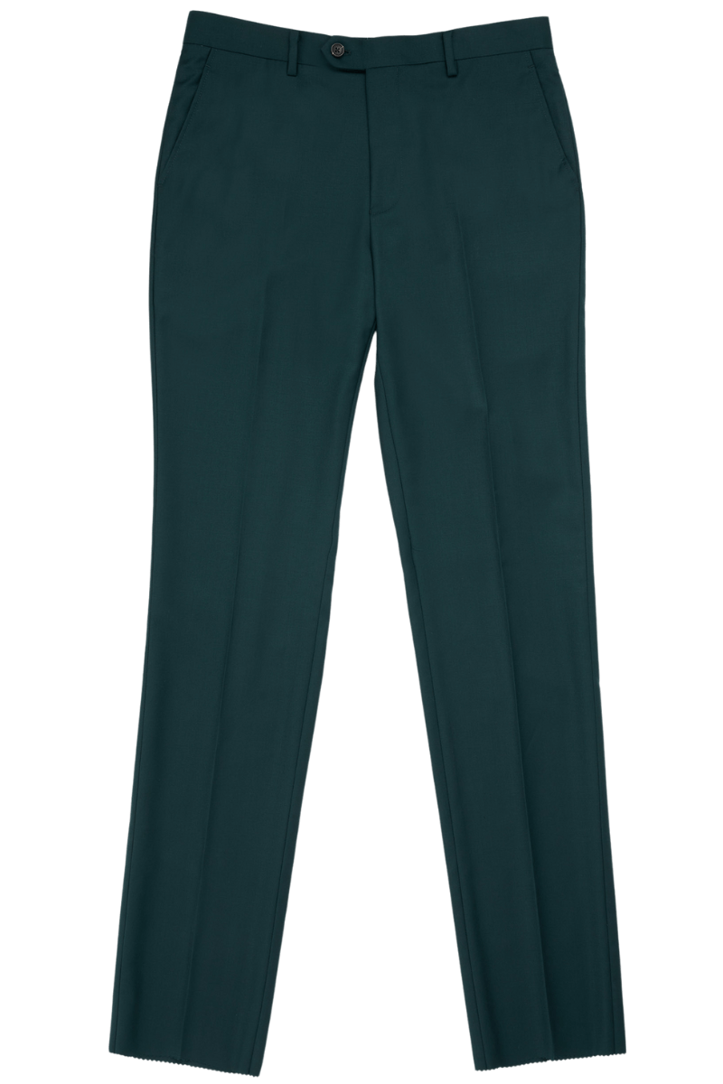 Green Half Canvas Notch Lapels Suit