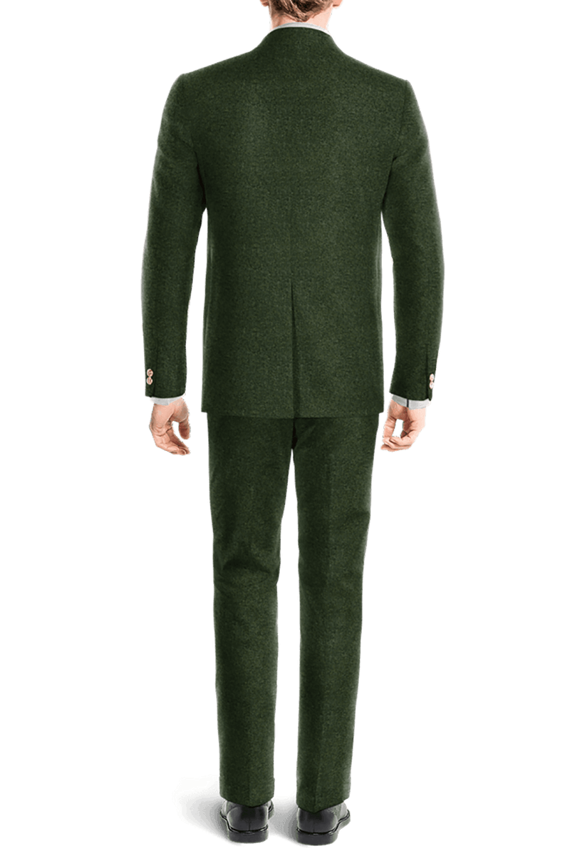 Green Herringbone Tweed 3-Piece Suit