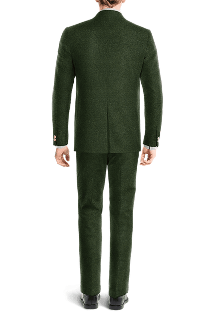 Green Herringbone Tweed 3-Piece Suit