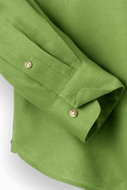 Green Linen Classic Solid Shirt