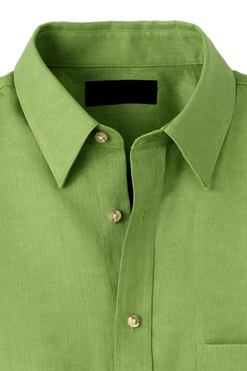 Green Linen Classic Solid Shirt