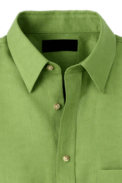 Green Linen Classic Solid Shirt