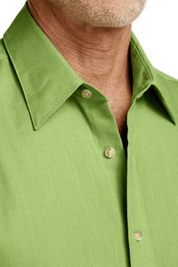 Green Linen Classic Solid Shirt