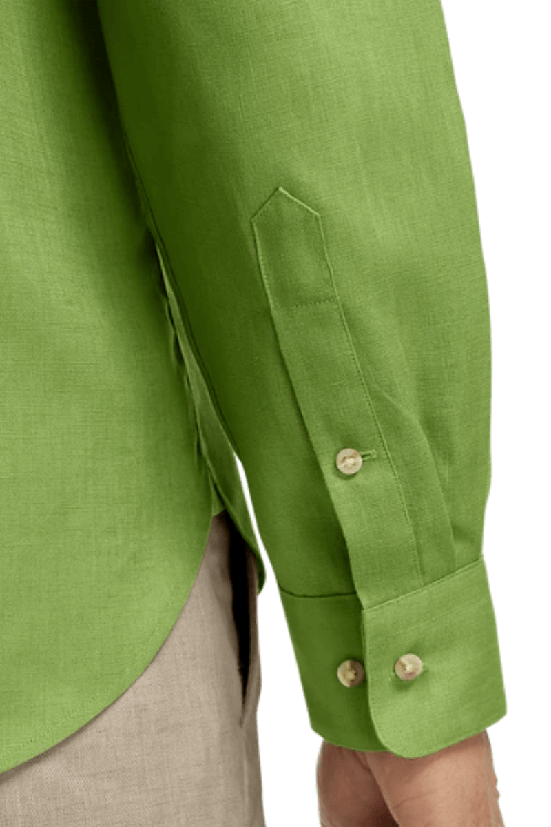 Green Linen Classic Solid Shirt