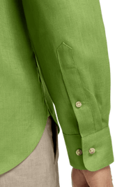 Green Linen Classic Solid Shirt