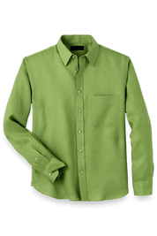 Green Linen Classic Solid Shirt