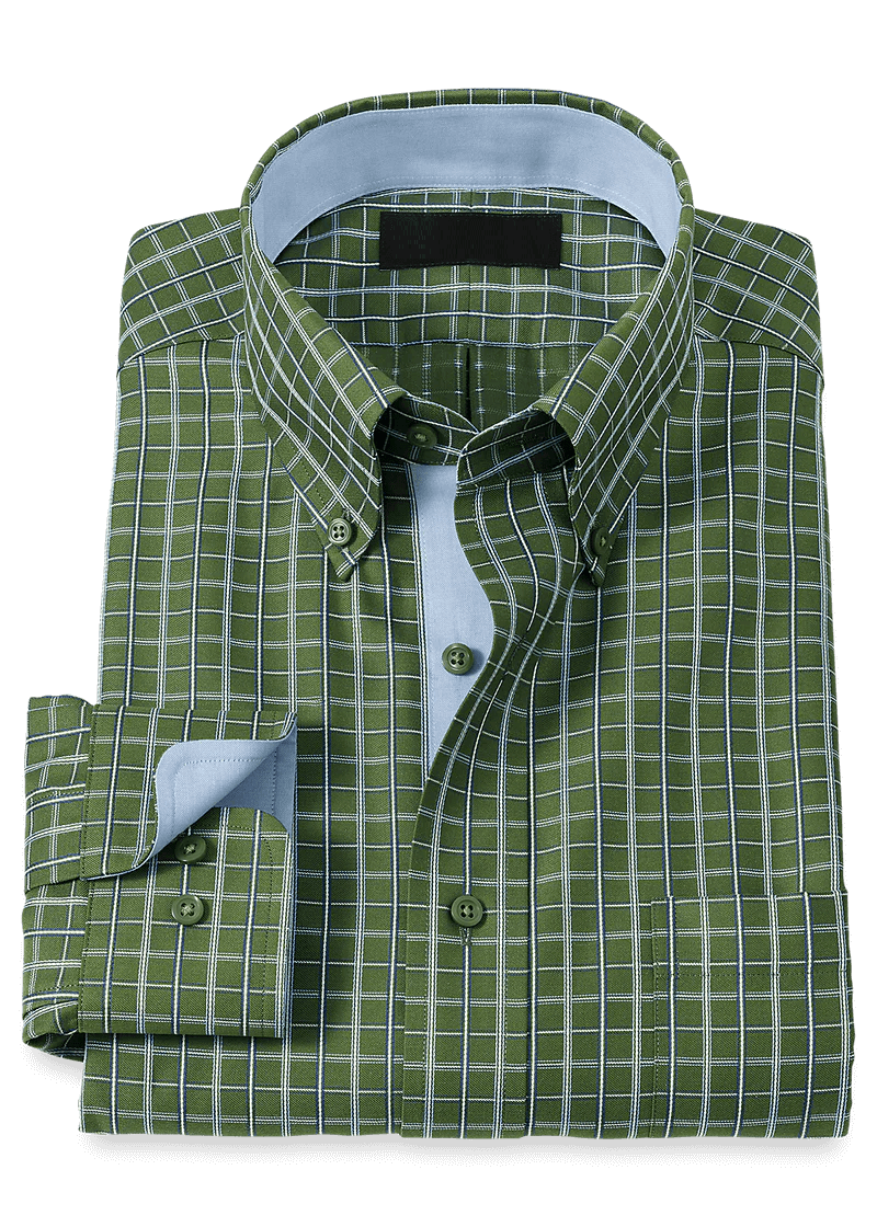 Green-Non-Iron-Cotton-Windowpane-Casual-Shirt.png