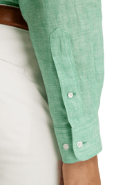 Green Non-Iron Linen Dres Shirt