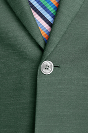 Green Performance Blend Single Breasted Peak Lapel Suit