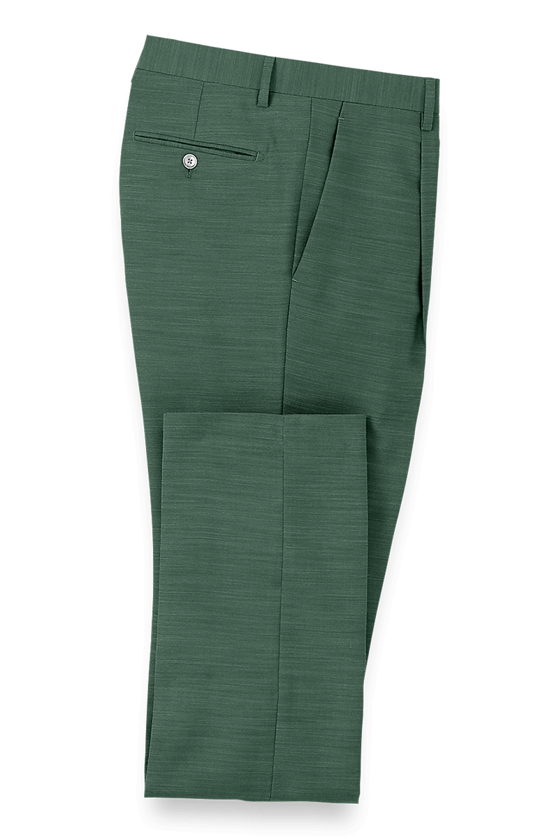 Green Performance Blend Single Breasted Peak Lapel Suit