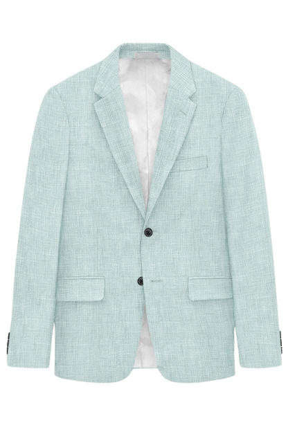 Green Solid 2-Button Linen Suit