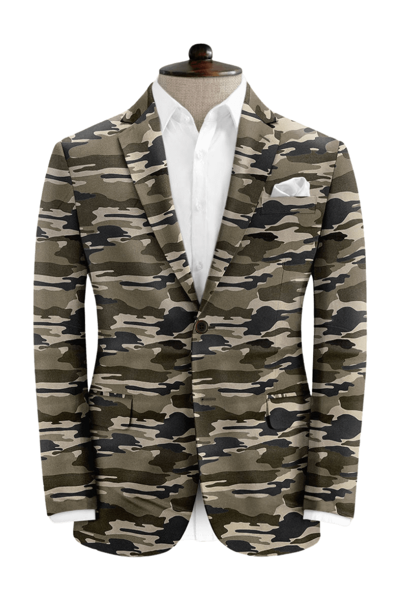 Green Stretch Camo Suit