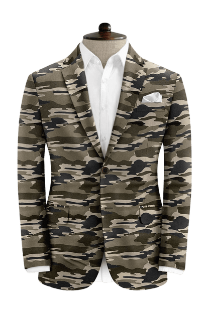 Green Stretch Camo Suit