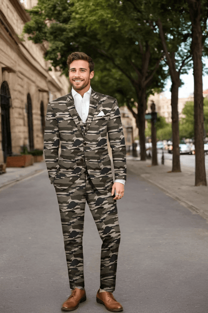 Green Stretch Camo Suit